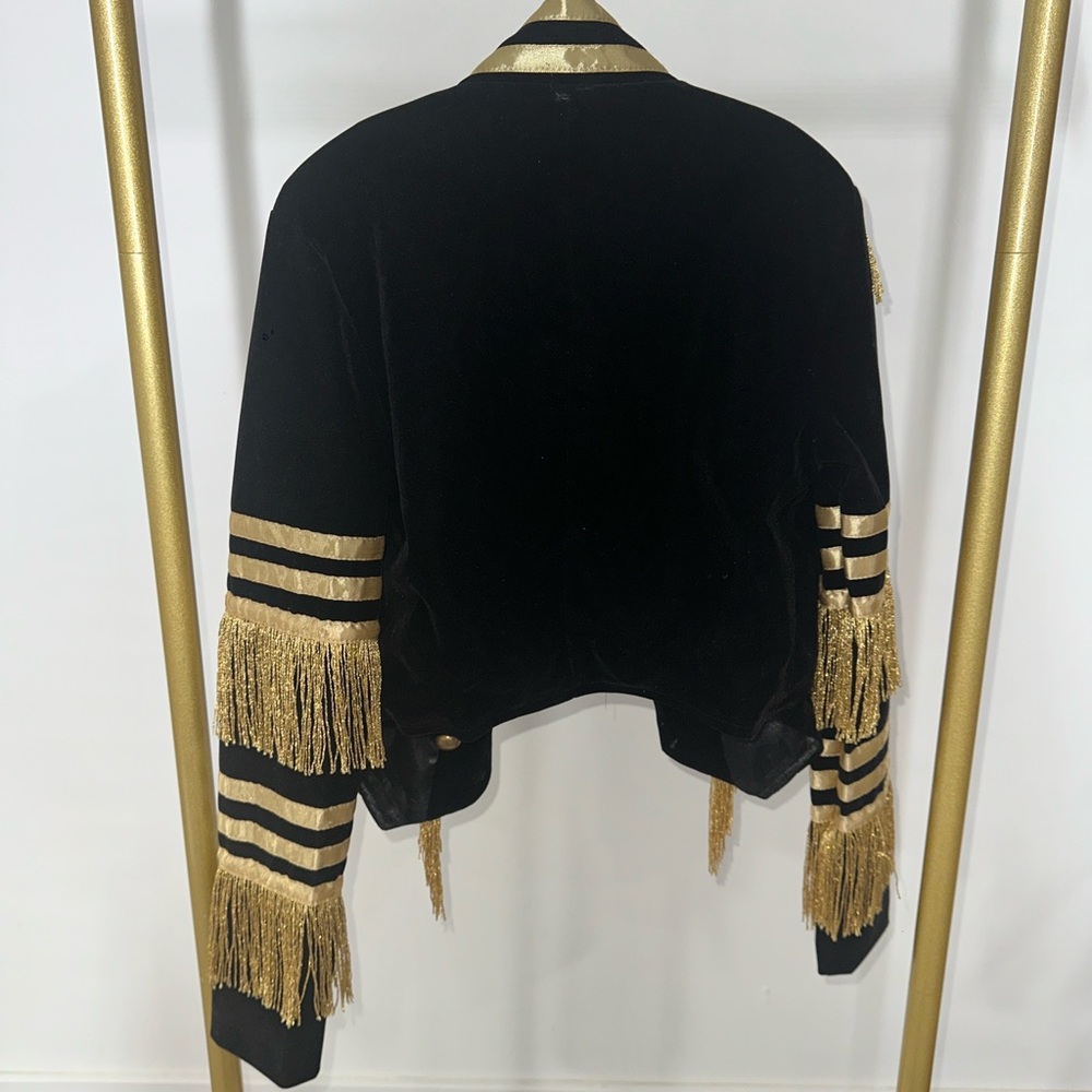 Women’s military style tassel blazer jacket size small - Picture 3 of 10